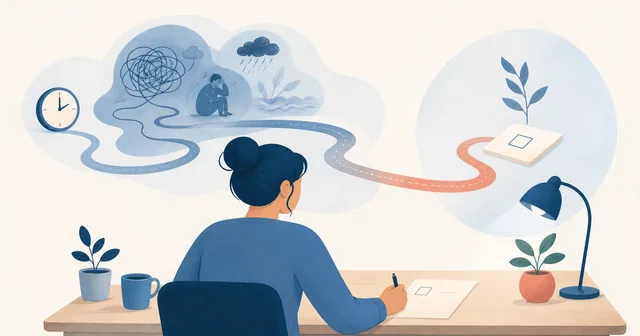 Ilustrace prvního kroku při zvládání prokrastinace